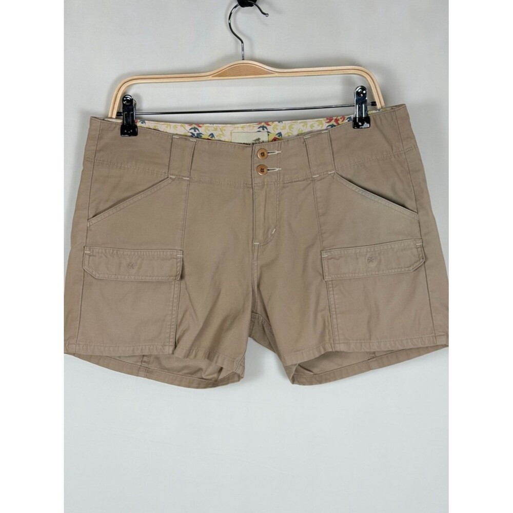 Horny Toad Khaki Cargo Shorts Size 8 Outdoor Trail Hiking Utility Pockets